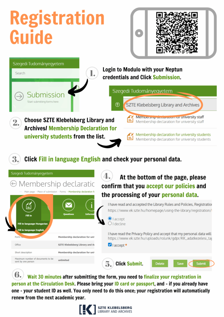 Registration Guide for SZTE students